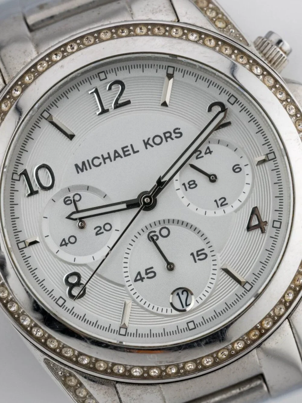 Michael Kors MK-5165 Chronograph Quartz Analog Women's Watch New Battery